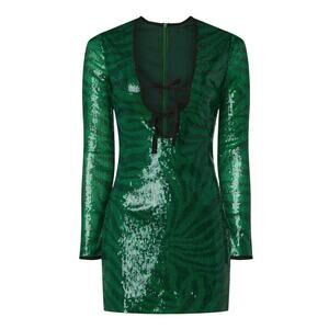 The Wolf Gang Brillo Sequin Dress in Green, Size M​
